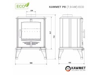 Piec wolnostojący KAWMET P8 7,9 kW ECO