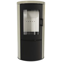 Piec stalowy KOZA AB S/DR 8 kW beton krem