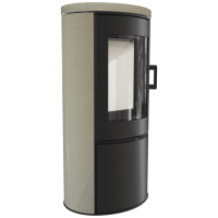 Piec stalowy KOZA AB S/DR 8 kW beton krem