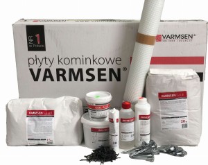 Płyta kominkowa Skamol zestaw 7 płyt 122x100x3 + akcesoria