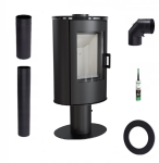 zestaw koza piec wolnostojący AB S DR na nodze + akcesoria