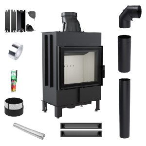 Zestaw Wkład kominkowy Lucy 12 Slim + akcesoria