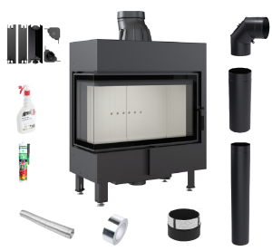 Zestaw Wkład kominkowy Lucy 14 Lewy BS Slim + akcesoria