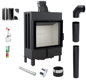 Zestaw Wkład kominkowy Lucy 15 + akcesoria