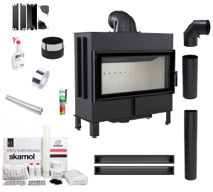 Zestaw Wkład kominkowy Lucy 16 + akcesoria