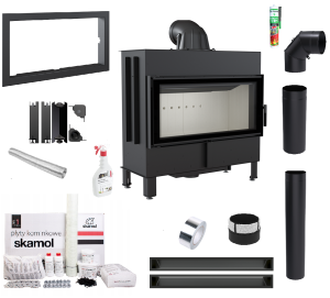 Zestaw Wkład kominkowy Lucy 16 + akcesoria