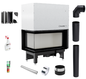 Zestaw Wkład kominkowy Nadia 14 Lewy Gilotyna + akcesoria