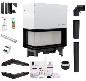 Zestaw Wkład kominkowy Nadia 14 Lewy Gilotyna + akcesoria