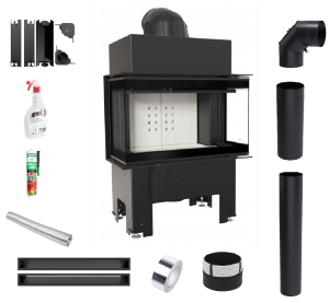 Zestaw Wkład kominkowy NBC 7 680/2x280 otwierany na bok + akcesoria