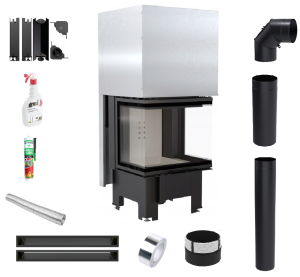 Zestaw Wkład kominkowy NBC 9 600/2x400 Gilotyna + akcesoria