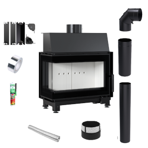 Zestaw Wkład kominkowy Simple S 6 Lewy + akcesoria