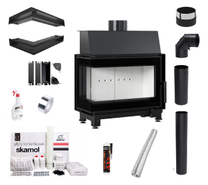 Zestaw Wkład kominkowy Simple S 6 Lewy + akcesoria