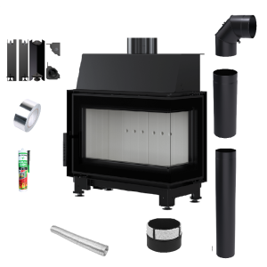 Zestaw Wkład kominkowy Simple S 6 Prawy + akcesoria