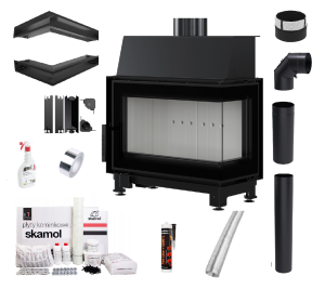 Zestaw Wkład kominkowy Simple S 6 Prawy + akcesoria