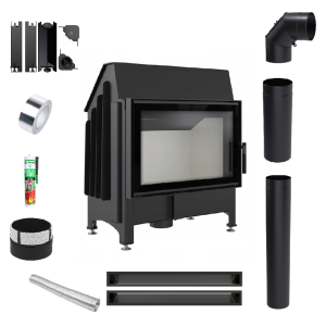 Zestaw Wkład kominkowy Zibi 12 DECO + akcesoria