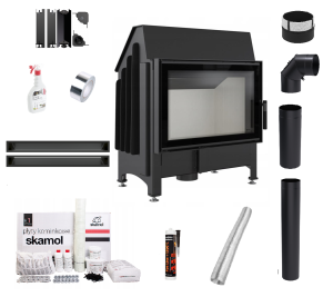 Zestaw Wkład kominkowy Zibi 12 DECO + akcesoria