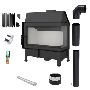 Zestaw Wkład kominkowy Zibi 12 Prawy + akcesoria