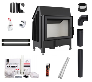 Zestaw Wkład kominkowy Zibi 12 + akcesoria
