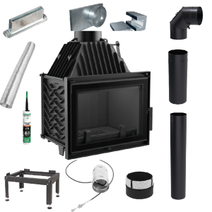 Zestaw Wkład kominkowy Zuzia 16 DECO + akcesoria