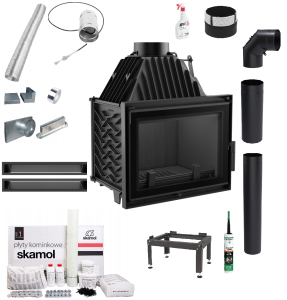 Zestaw Wkład kominkowy Zuzia 16 DECO + akcesoria