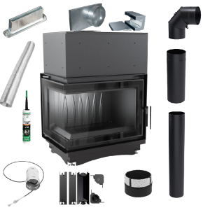 Zestaw Wkład kominkowy Zuzia 16 Lewy BS DECO + akcesoria