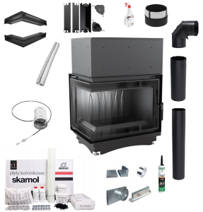 Zestaw Wkład kominkowy Zuzia 16 Lewy BS DECO + akcesoria