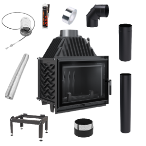 Zestaw: Wkład kominkowy Zuzia ECO 12 DECO + akcesoria