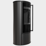 Piec wolnosotojący koza ERIK Ø 150 5,5 kW czarne wyłożenie