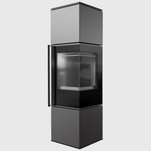 Piec wolnostojący koza REN M Prawy Ø 150 7 kW czarne wyłożenie