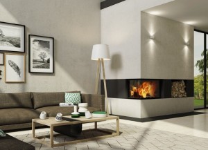 Wkład kominkowy Romotop Heat L 3G L 65.51.40.24 z szybą łączoną