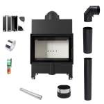 ZESTAW Wkład kominkowy FLOKI S 8 kW fi 160 + akcesoria