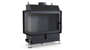 Wkład kominkowy Defro Impuls SM BL BASIC lewy 7,1kW czarne wyłożenie