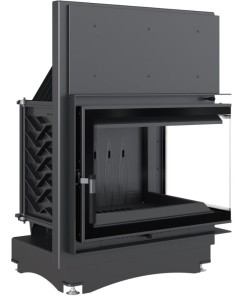 Wkład kominkowy ZUZIA ECO DECO Prawy BS 12kW Ø 150