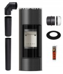 Zestaw piec wolnostojący koza ERIK Wysoki Ø 150 5,5 kW + akcesoria 2