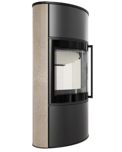 Piec wolnostojący koza BJORN/W Wysoki Ø 150 7 kW GOLD SATIN