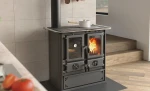 La Nordica ROSETTA SX.16 STEEL - Kuchnia piec wolnostojący koza 7,9 kW czarny antracyt