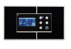 Sterownik DUO INTEGRA RT-08 GX BLACK + czujnik drzwiczek - do wkładów z wymiennikiem wodnym