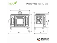 Piec wolnostojący KAWMET P7 LB 10,5 kW ECO