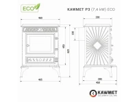 Piec wolnostojący KAWMET P3 7,4 kW ECO