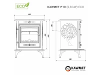 Piec wolnostojący KAWMET P10 6,8 kW ECO