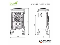 Piec wolnostojący KAWMET P9 8 kW ECO