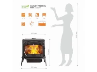 Piec wolnostojący KAWMET Premium NIKA S5 ECO 11,3 kW