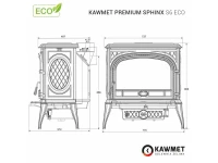 Piec wolnostojący KAWMET Premium SPHINX S6 ECO 13,9 kW