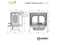 Piec wolnostojący KAWMET Premium ARES S7 ECO