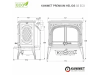 Piec wolnostojący KAWMET Premium HELIOS S8 ECO 13,9 kW