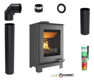 ZESTAW: Piec wolnostojący KAWMET HARITA S15i Basic ECO 6,5 kW + akcesoria