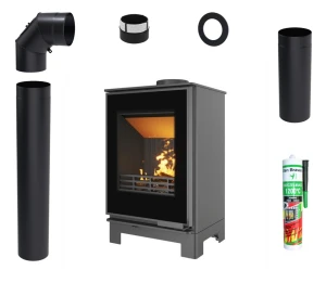 ZESTAW: Piec wolnostojący KAWMET HARITA S15i Basic Decor ECO 6,5 kW + akcesoria