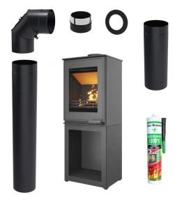 ZESTAW: Piec wolnostojący KAWMET HARITA S15i L-BOX ECO 6,5 kW + akcesoria