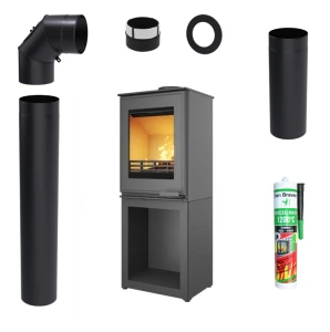 ZESTAW: Piec wolnostojący KAWMET HARITA S15v L-BOX ECO 5,7 kW + akcesoria