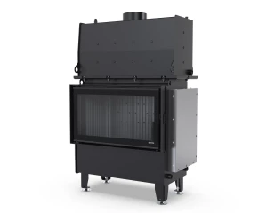 Wkład kominkowy z płaszczem wodnym Defro Home Riva M Short 19 kW czarny ceramiton